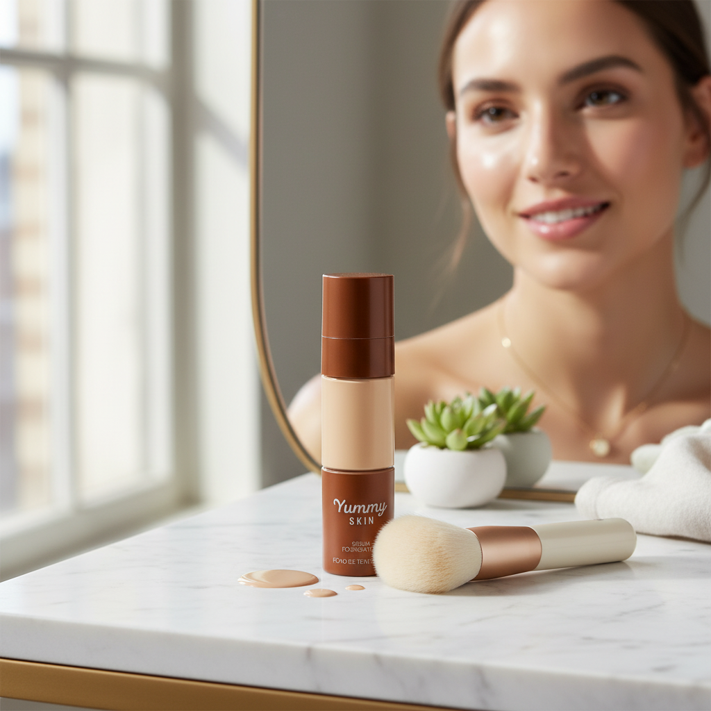 Natural Glow Serum Foundation vanity lifestyle shot