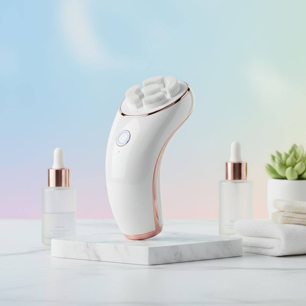 Rejuvenation & Cleansing Device lifestyle shot on marble counter